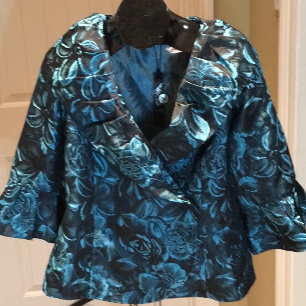 Floral Blue Blazer